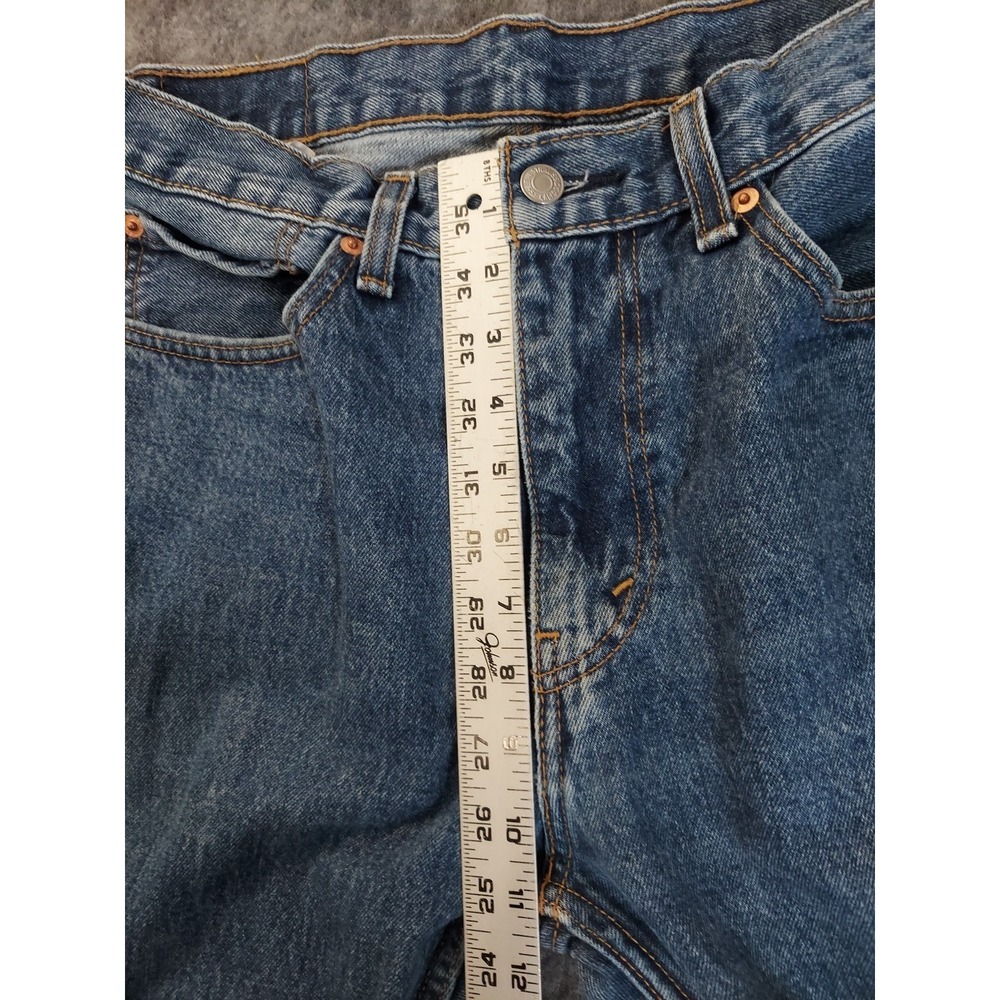 Levis 505 Jeans Mens 34x32‎ Blue Straight Leg medium Wash Cotton Red  Tab - Picture 5 of 9